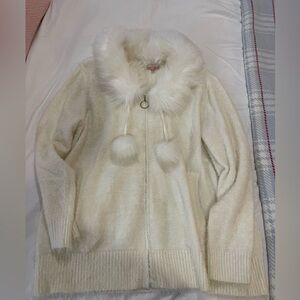 Show Me Your Mumu Sweater with Faux Fur Trim